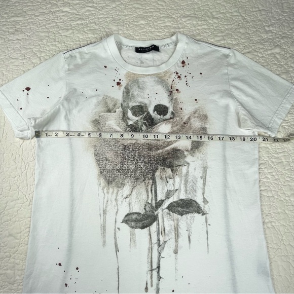🔥Religion Blue Label Skull Graphic Tee Mens Shirt Size Large - Picture 10 of 11